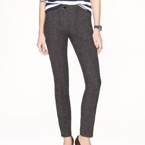 J. Crew Herringbone Trouser with Zipper Details